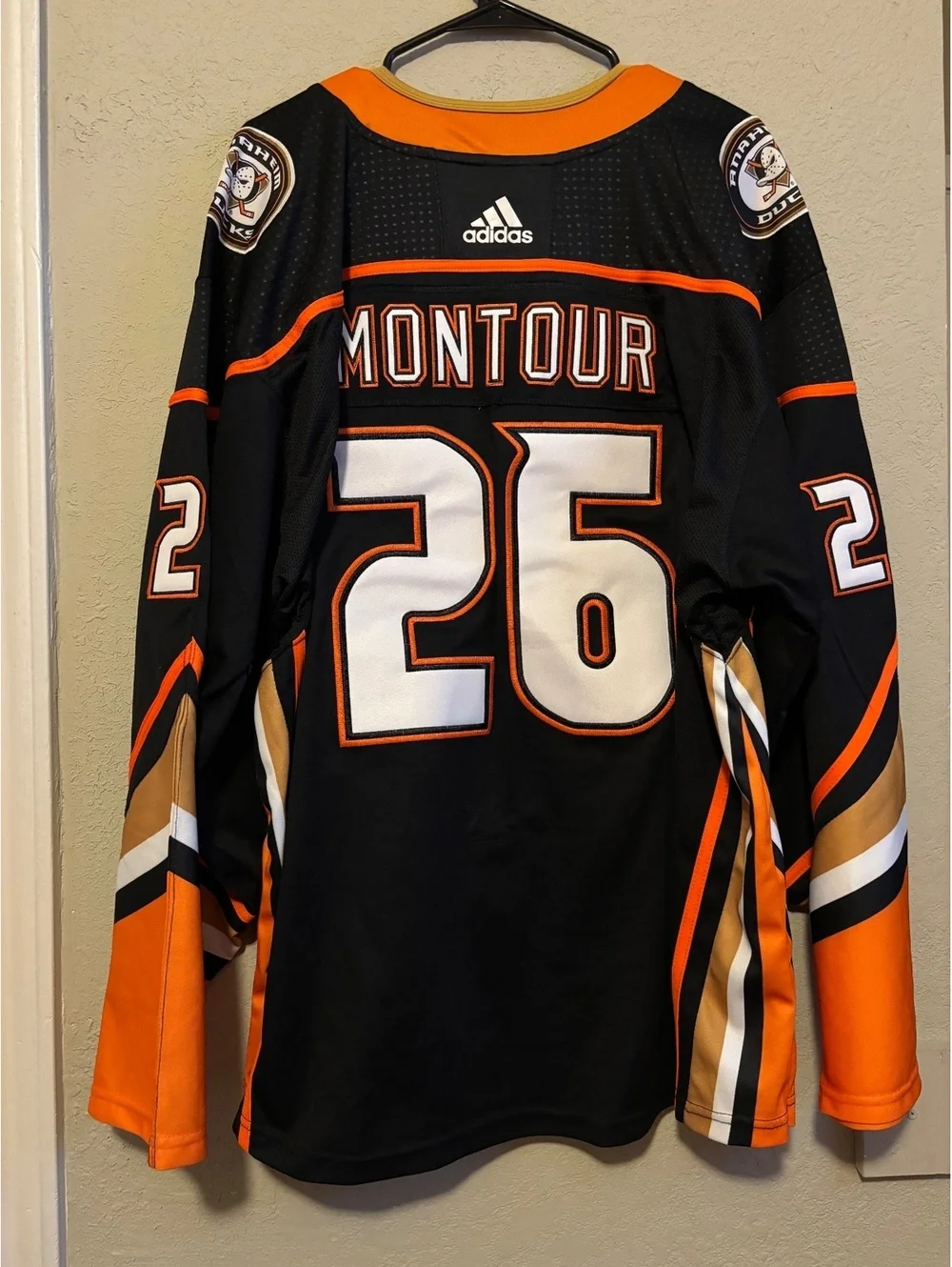 Adidas NHL Anaheim Ducks #26 Montour Hockey Jersey Size 56 XXL